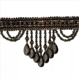 4"Crystal Beaded Fringe Trim-6111-6