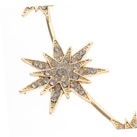 Beavorty Double Layer Star Headband Elegant Six Pointed Star Hair Accessory for Parties Weddings and Cosplay Lightweight and Stylish Hair Ornament for Women