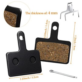 BBTO - 8 pares de pastillas de freno para bicicleta compatibles con Trp Tektro Shimano Deore Brakes, pastillas de freno de bicicleta (resina semimetálica, negro)