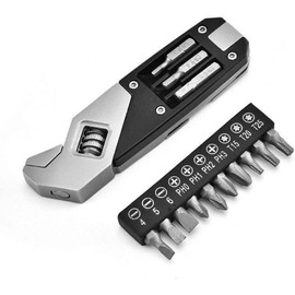 ArtisanShow Outdoor EDC Camping Gadget Adjustable Foldable Wrench EDC Multi Tool Wrench With Screwdriver Camping Equipment Multi-Function EDC Gadget Tools Portable Multitool Gift