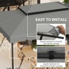 Outsunny 13' x 10' Gazebo Replacement Canopy, Gazebo Top Cover