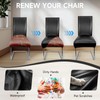 WENZMOC PU Leather Dining Chair Covers Removable 100% Waterproof Chair