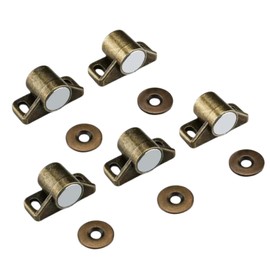 Magnet 5-Piece Set, Strong Catch, Latch, Stainless Steel, Magnetic Catch Latch, Strong, Round, Small, with Screws, Magnetic Catch, Door Stop Hardware, DIY, for Furniture, Doors, Cupboards, Drawers