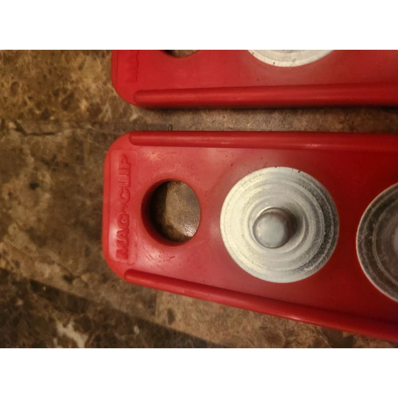 MagClip 3/8" Magnetic Socket rail Red 10 slot 10 pack