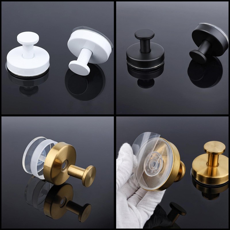 jwflck Suction Hooks - Shower Suction Cup Hooks, No-Drill Waterproof