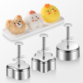 Stainless Steel musubi press mold onigiri molds spam musubi molds rice ball mold sushi maker (round)