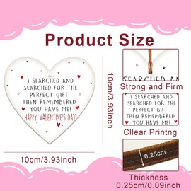You Have Me Happy Valentines Day Hanging Wooden Heart Sign Plaque Cute Valentines Gifts for Him or Her Sweet Romantic Valentines Gifts