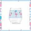 TOSSWARE POP 14oz Vino Let's Fla-mingle Series, SET OF 6,