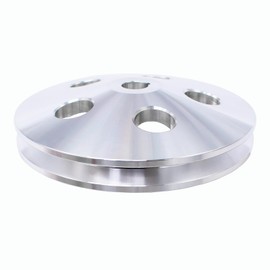 YUCHENSHLP Chevy Gm Aluminum 1 V Groove Power Steering Pulley Satin (1/8" Keway)