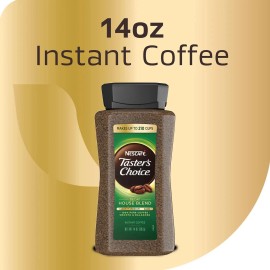NESCAFÉ NESCAFE Taster's Choice Instant Coffee, DECAF House Blend 14 oz - FRESH!