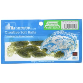HIDEUP Worm Stagger Wide Twin Tail, 2.2", #128 Green Light Gill
