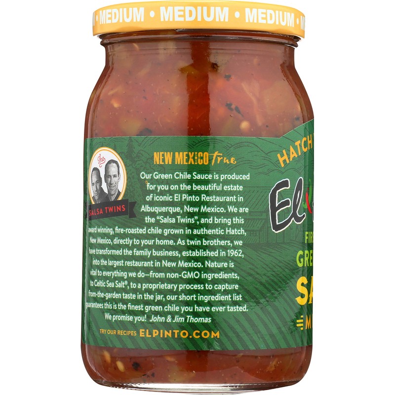 El Pinto Green Chile Sauce, Medium, 16 Ounce (Pack of