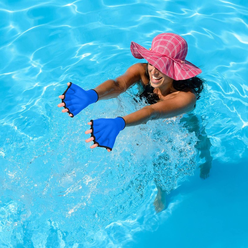 Sumind 2 Pairs Swimming Gloves Aquatic Training Gloves Neoprene Mittens