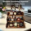 3-Tier Rustic Liquor & Wine Rack Countertop Shelf for Home
