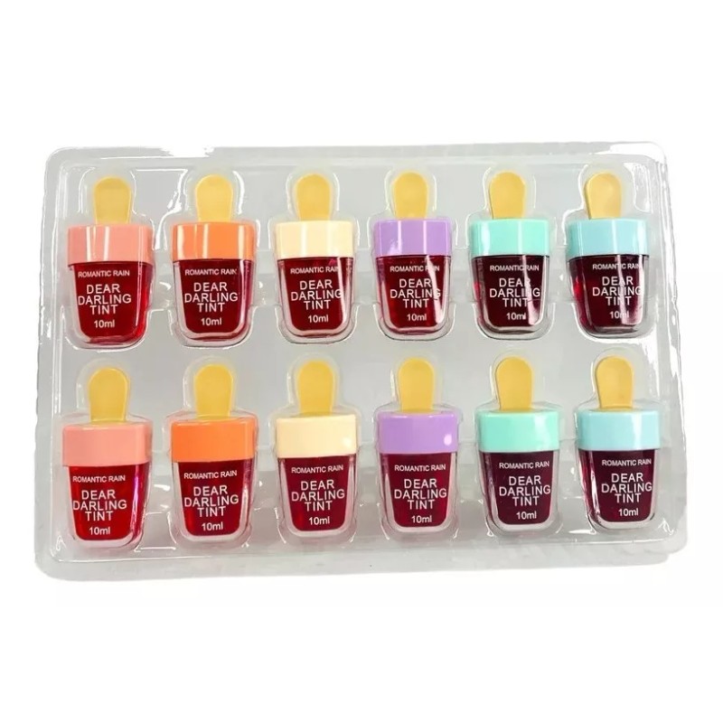 Le Lunau 5 Cajas De 12 Tintas Coreanas Para Labios