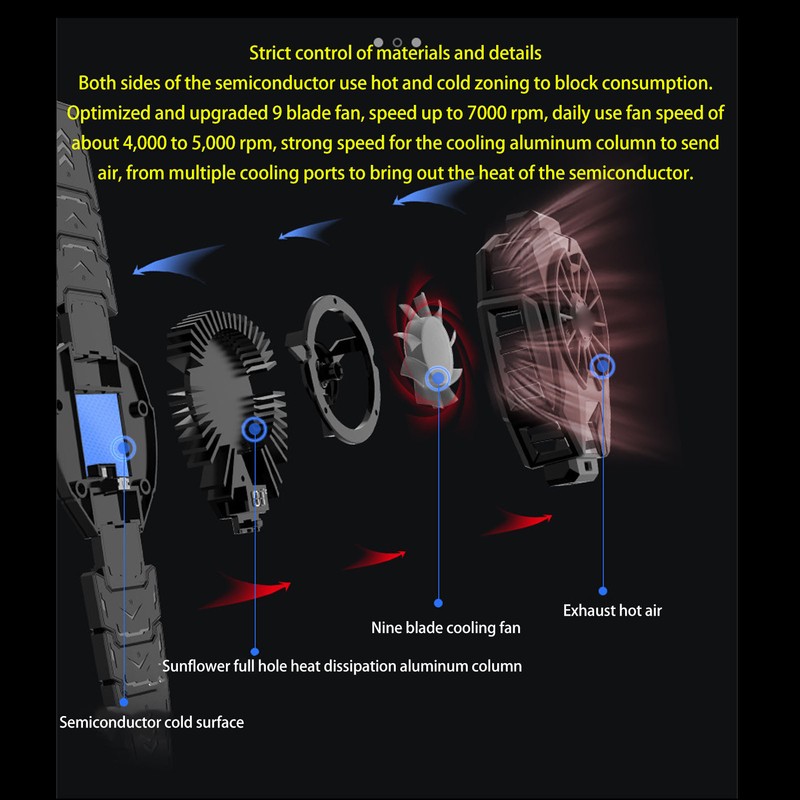 Tablet Cooler Retractable Snap In Tablet Back Clip Cooler Radiator