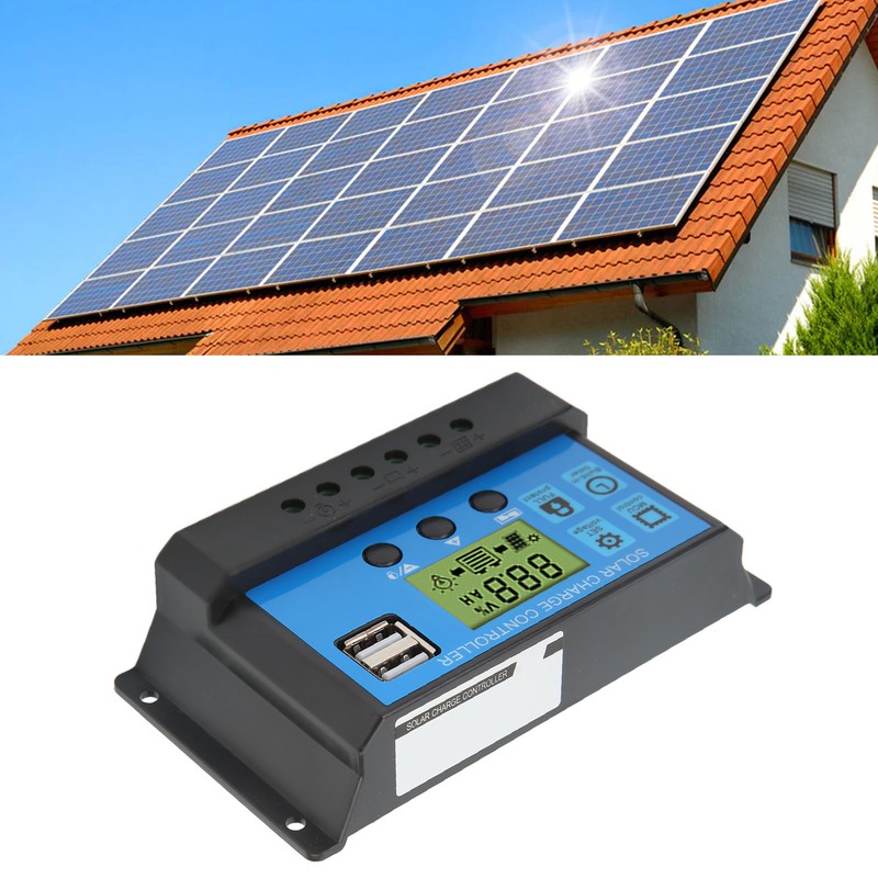 12V 24V Solar Charge Controller USB PWM Photovoltaic Solar Panel