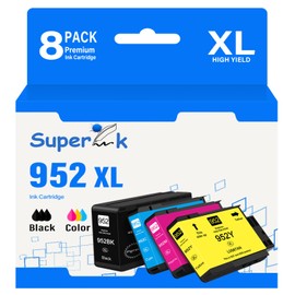 USUPERINK 952XL 8 Combo Pack Ink Cartridge Replacement for HP 952 952 XL Compatible with HP Officejet Pro 8710 7720 7740 8715 8720 8730 8740 8210 Printer (Black, Cyan, Magenta, Yellow)