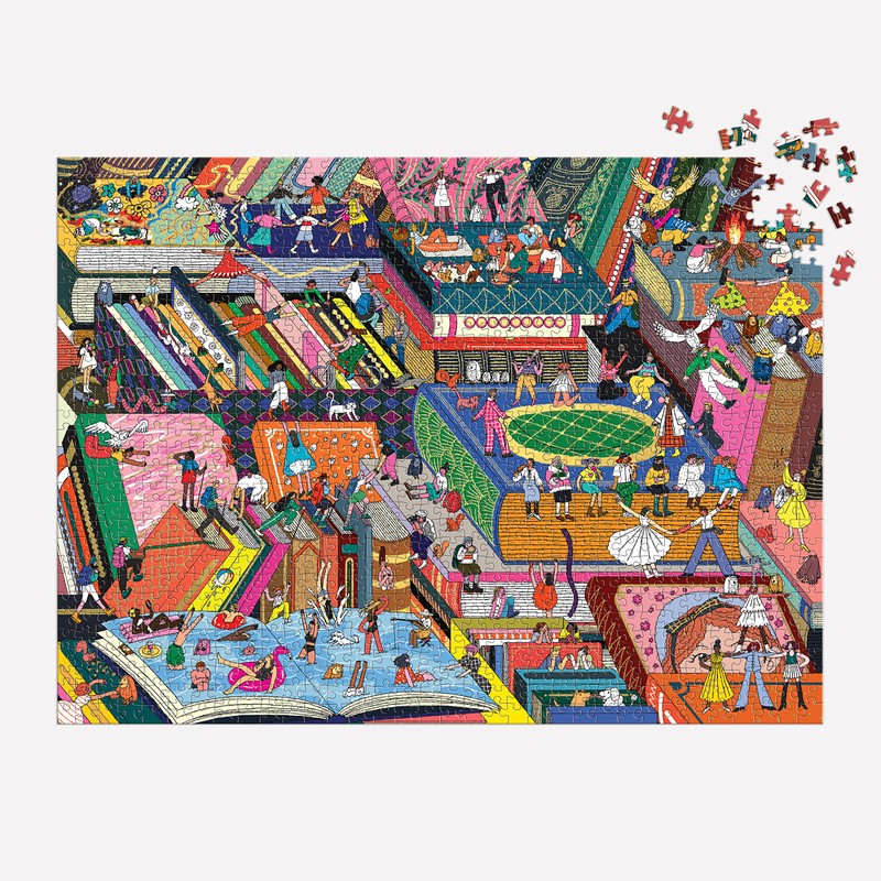 Galison Rompecabezas de 1000 Piezas Novel Neighborhood