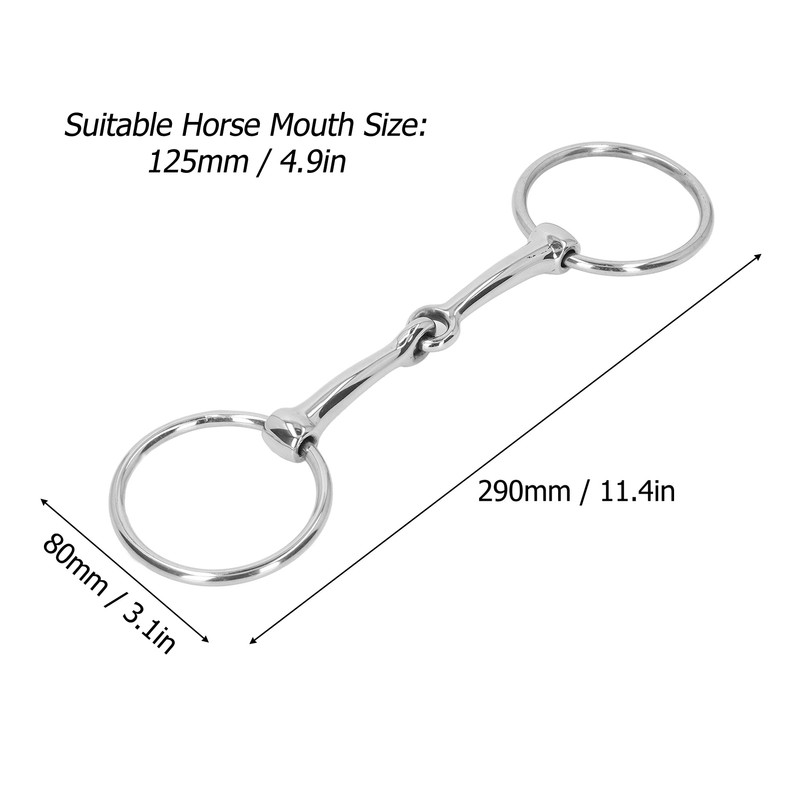 Horse Mouth Bit Stainless Steel Loose Ring Horse Snaffle Bit