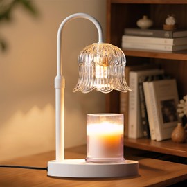 Candle Warmer Lamp with Timer: White Scented Candles Heating Lights Home Decor Table Lights for Home Living Bedroom Decorative