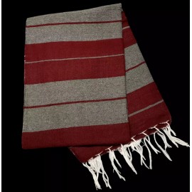 Serape Mexican blanket Seat cover Biker Lowrider motorcycle Burgundy and Gray