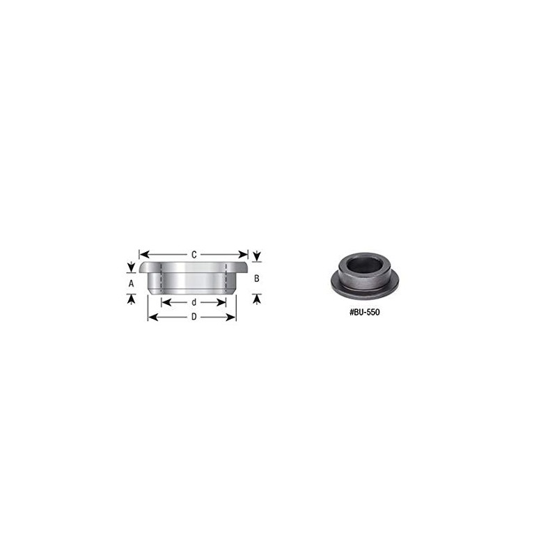 Amana Tool BU-750 Shaper Cutter 'T' Reducing Bushings (with Flange)