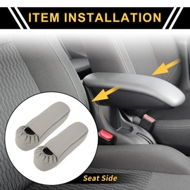 REPAIROCK Seat Armrest Cover for Ford F-250 1999-2007 for Ford F-350 1999-2007 Seat Arm Rest Cover Armrest Protector Insert Cover Anti-Scratch Gray