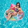 Double Adults Flamingo Inflatable Pool Floats with Cup Holders,Sunbathing Water