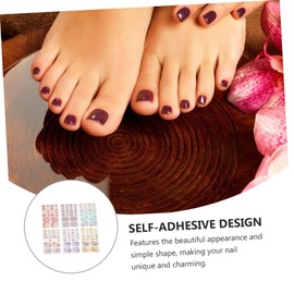 Healeved 6sheets Nail Art Stickers Press Nails French Tip Guide for Women Girls DIY Decor