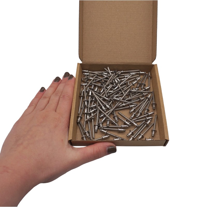 (Pack of 100) Stainless Steel Blind Rivets 4.0 x 6