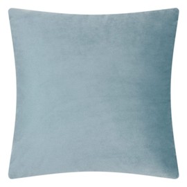 JWH Soft Solid Velvet Pillow Covers Decorative Cozy Smooth Throw Pillow Cases Stripes Cushion for Car Bed Chair 18 x 18 Inch Dusty Blue