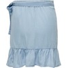 ONLY Women's Onlsofia Wrap Knee DNM Skirt, Light blue bleached