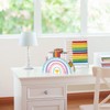 Forreen Stiftehalter Kinder, Schreibtischorganizer aus Holz Kreativ Regenbogen Stifte Organizer
