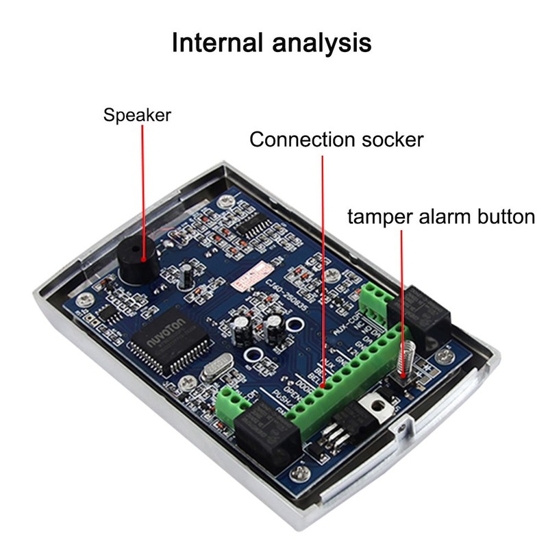 HFeng 125KHz RFID Metal Access Control Keypad Standalone Access Controller