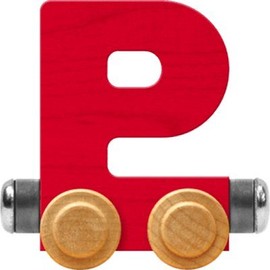 Maple Landmark NameTrains Bright Letter Car P - Made in USA (Red)
