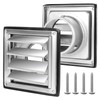 4 Inches Metal Dryer Vent Cover Outdoor Stainless Steel Louvered