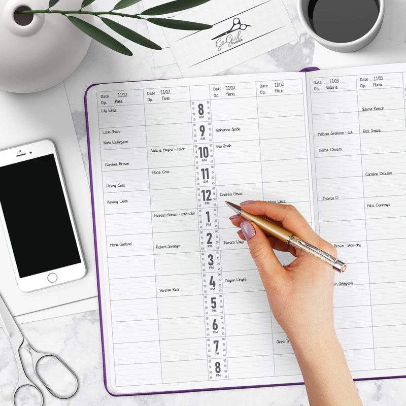 GoGirl Salon Appointment Book – Reservation Book for Beauty Salons,