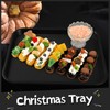 Menkxi 24 Pcs Plastic Fast Food Tray Bulk Restaurant Serving