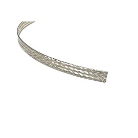 AC/DC WIRE AND SUPPLY Braided Silver Wire Loom Sleeve Sheathing Cover Sharp 1/16 Expandable (5 FT)