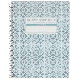 Decomposition Mosaic Dot Grid Spiral Notebook - 9.75 x 7.5 Journal with 144 Dot Grid Pages - 100% Recycled Paper - Notebooks for School Supplies, Home & Office - Made in USA