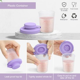 Sophico Small Salt and Pepper Shakers Set with Moisture Proof Sinlicone Lids, 4.5oz Mini Spice Shaker to go for Camping Travel Picnic Lunch Boxes (purple & blue, Medium & Large)