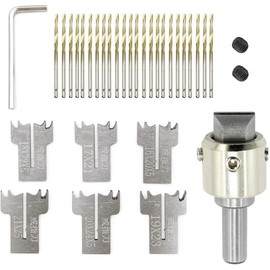 MuNanshan 30 PCS Ring Drill Bit Set, 16-21 mm Blades Wood Ring Drill Bit Wooden Ring Maker Steel Wood Bead