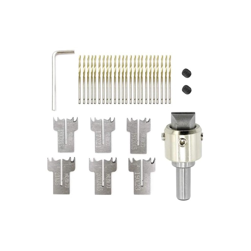 MuNanshan 30 PCS Ring Drill Bit Set, 16-21 mm Blades