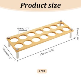 AHANDMAKER Bamboo Coffee Pod Storage Holder, Coffee Display Rack Bamboo Coffee K-cups Pods Organizer for Countertop Coffee Pods Tray Holder, Suitable for Kitchen, Home, Office, Restaurants(ID 45mm)