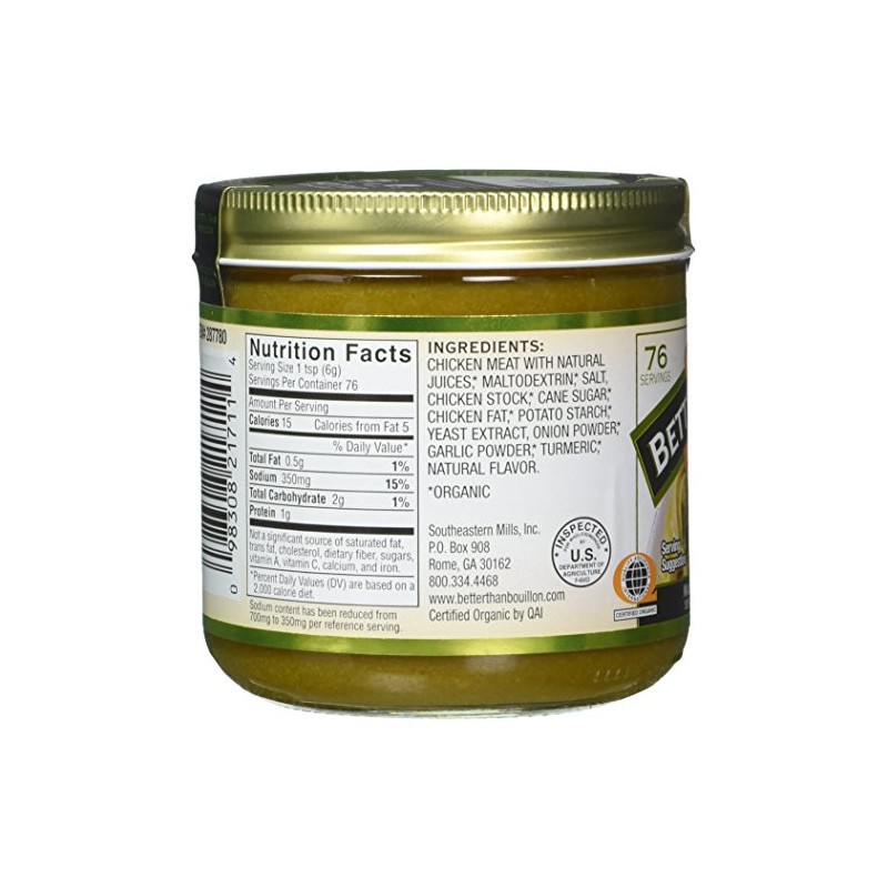 Better Than Bouillon Organic Roasted Chicken Base, Reduced Sodium -