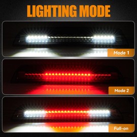 Cxdar Third 3rd Brake Light LED for 2004-2015 Nissan Titan, High Mount Rear Brake Lights Assembly for 04-15 Nissan Titan, Waterproof Center Cab Cargo Lamp Stop Light (Smoke)