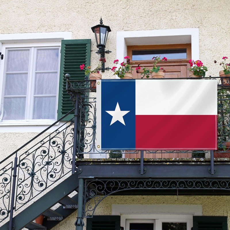 3×5 FT Texas Flag,Large Texas State Decor,French Double Side Digital