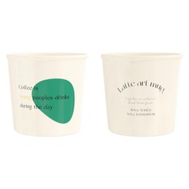 JIDOCB - Juego de 2 tazas de café de cerámica de 350 ml, 12 onzas