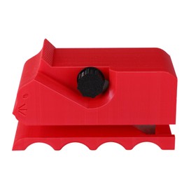 Lyreh Cat Scratch Cardboard Cutter, 3D Printed Kitten Shaped Manual Cat Scratchers Cardboard Box Strip Cutting Tool with Blade Pet DIY Accessory(Red)